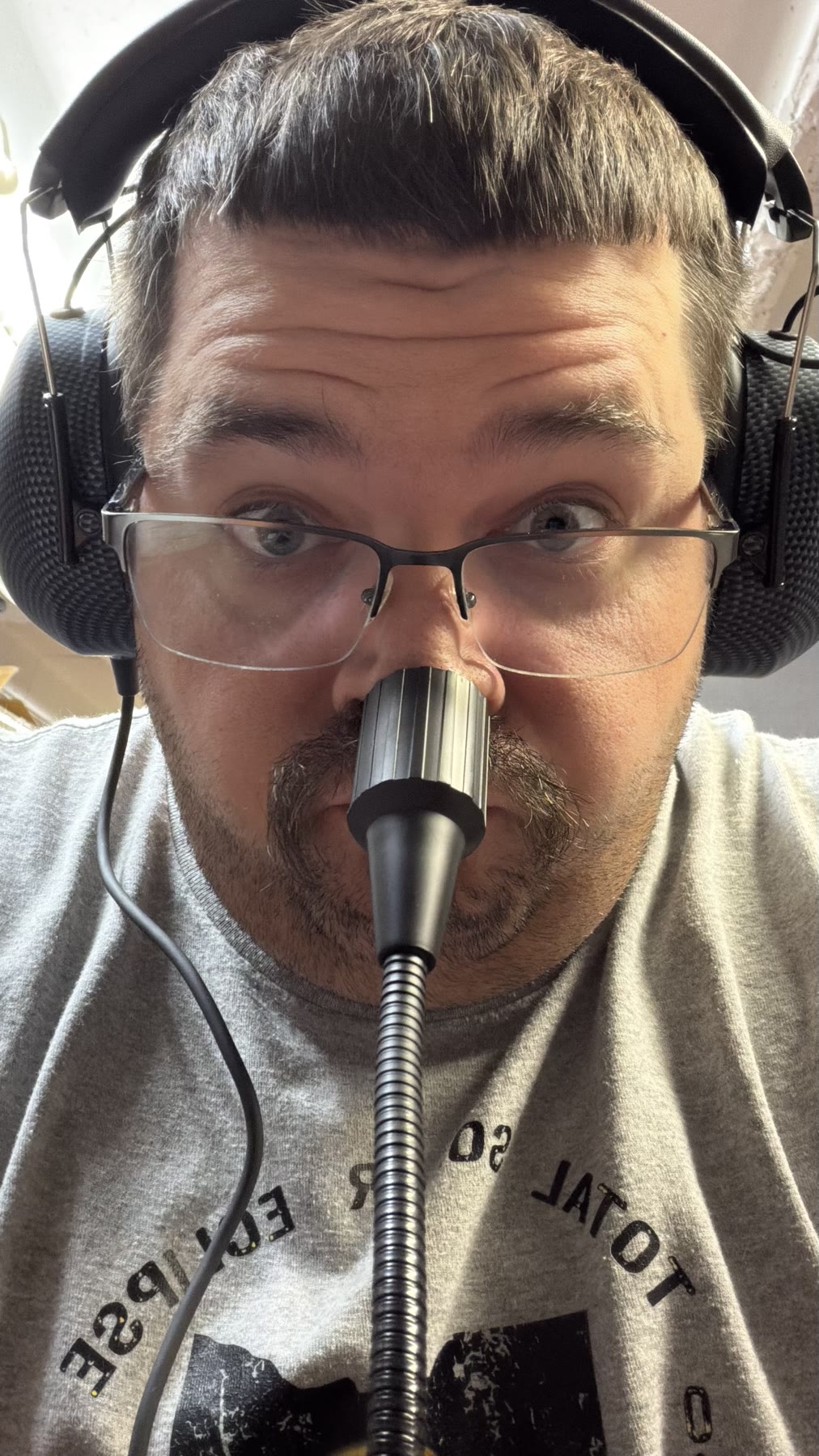 At the microphone during the long SSB operating day.